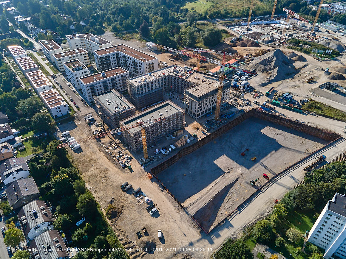 08.09.2021 - Baustelle Alexisquartier in Neuperlach 08.09.2021 - Baustelle Alexisquartier in Neuperlach