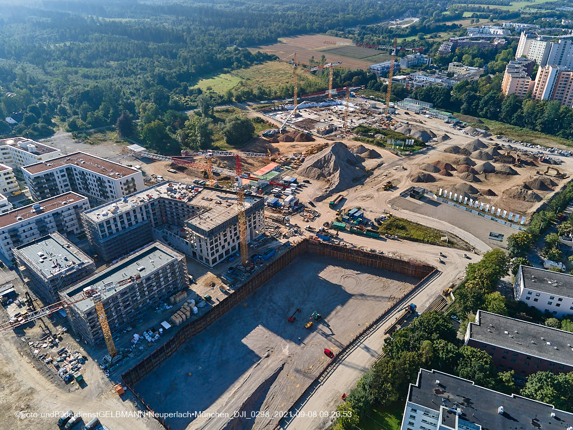 08.09.2021 - Baustelle Alexisquartier in Neuperlach 08.09.2021 - Baustelle Alexisquartier in Neuperlach
