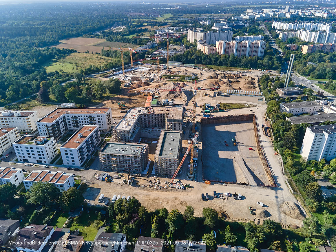 08.09.2021 - Baustelle Alexisquartier in Neuperlach 08.09.2021 - Baustelle Alexisquartier in Neuperlach