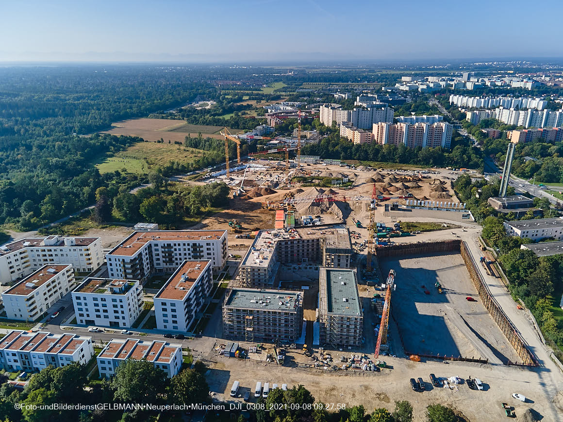 08.09.2021 - Baustelle Alexisquartier in Neuperlach 08.09.2021 - Baustelle Alexisquartier in Neuperlach