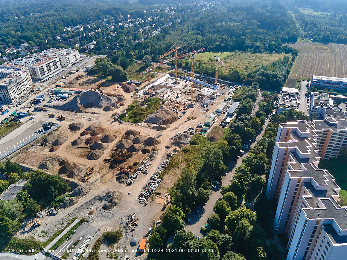 08.09.2021 - Baustelle Alexisquartier in Neuperlach 08.09.2021 - Baustelle Alexisquartier in Neuperlach