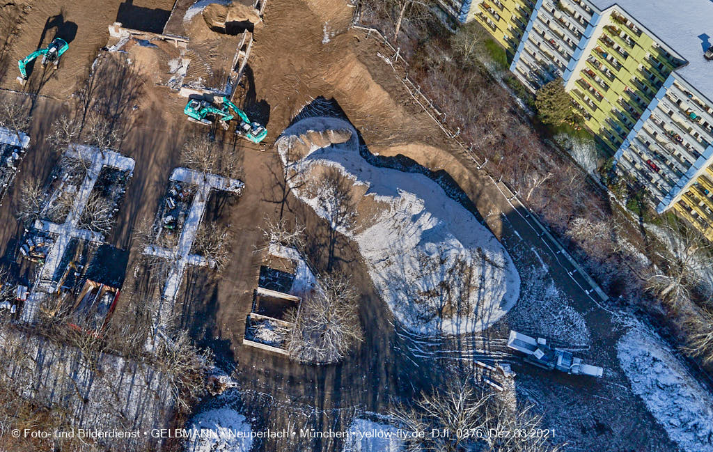 03.12.2021 -Copteraufnahmen vom Abriss des Quiddezentrums in Neuperlach