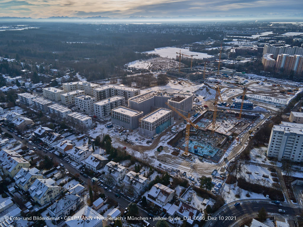 10.12.2021 -Das Alexisquartier mit Schnee im Dezember 2021 in Neuperlach 10.12.2021 -Das Alexisquartier mit Schnee im Dezember 2021 in Neuperlach