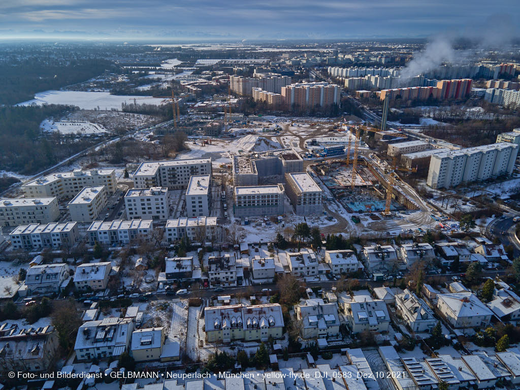 10.12.2021 -Das Alexisquartier mit Schnee im Dezember 2021 in Neuperlach 10.12.2021 -Das Alexisquartier mit Schnee im Dezember 2021 in Neuperlach