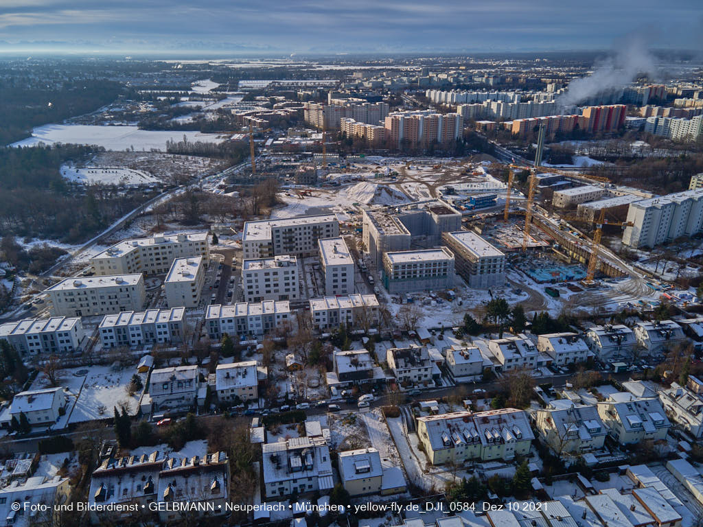10.12.2021 -Das Alexisquartier mit Schnee im Dezember 2021 in Neuperlach 10.12.2021 -Das Alexisquartier mit Schnee im Dezember 2021 in Neuperlach