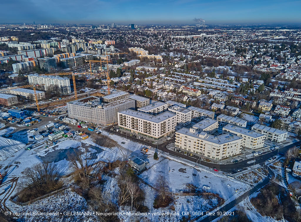 10.12.2021 -Das Alexisquartier mit Schnee im Dezember 2021 in Neuperlach 10.12.2021 -Das Alexisquartier mit Schnee im Dezember 2021 in Neuperlach