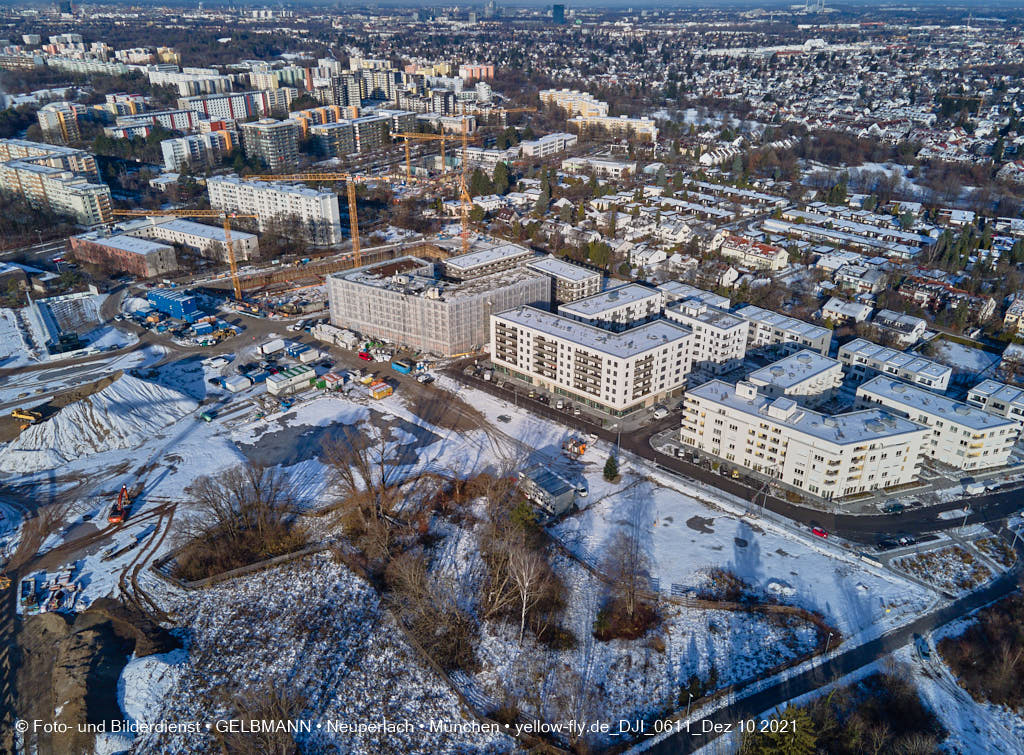 10.12.2021 -Das Alexisquartier mit Schnee im Dezember 2021 in Neuperlach 10.12.2021 -Das Alexisquartier mit Schnee im Dezember 2021 in Neuperlach