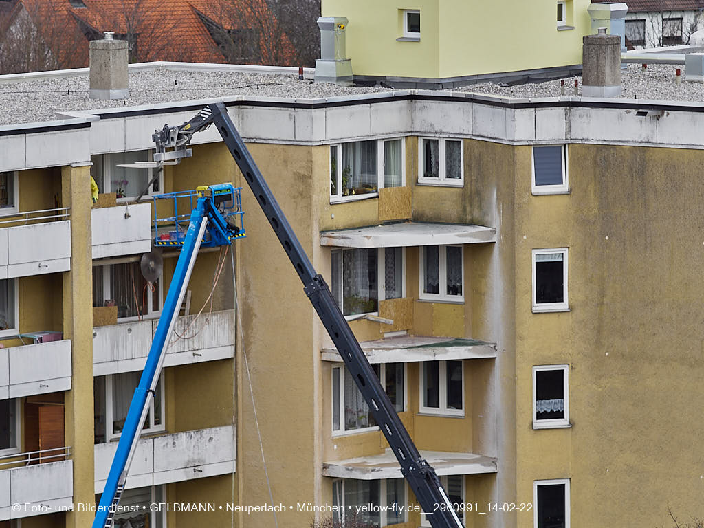 14.02.2022 - Kreissäge an der Großsanierung am Karl-Marx-Ring
