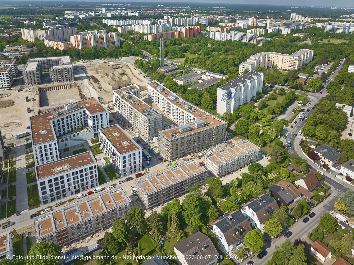 07.06.2023 - Aktuelle Luftbilder aus dem Alexisquartier und Pandion Verde in Neuperlach in München 07.06.2023 - Aktuelle Luftbilder aus dem Alexisquartier und Pandion Verde in Neuperlach in München