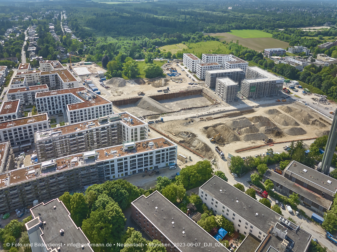 07.06.2023 - Aktuelle Luftbilder aus dem Alexisquartier und Pandion Verde in Neuperlach in München 07.06.2023 - Aktuelle Luftbilder aus dem Alexisquartier und Pandion Verde in Neuperlach in München