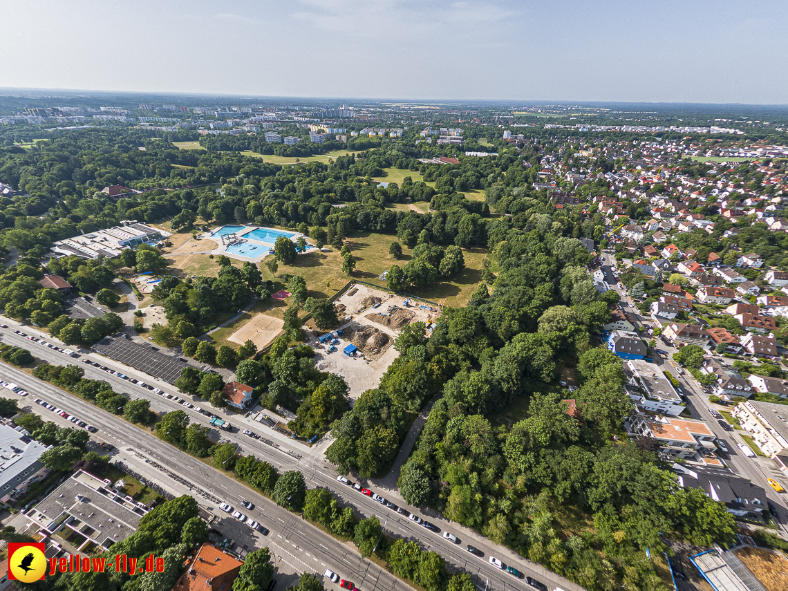 22.06.2023 - Baustelle Geothermie im Michaelibad in Berg am Laim und Neuperlach