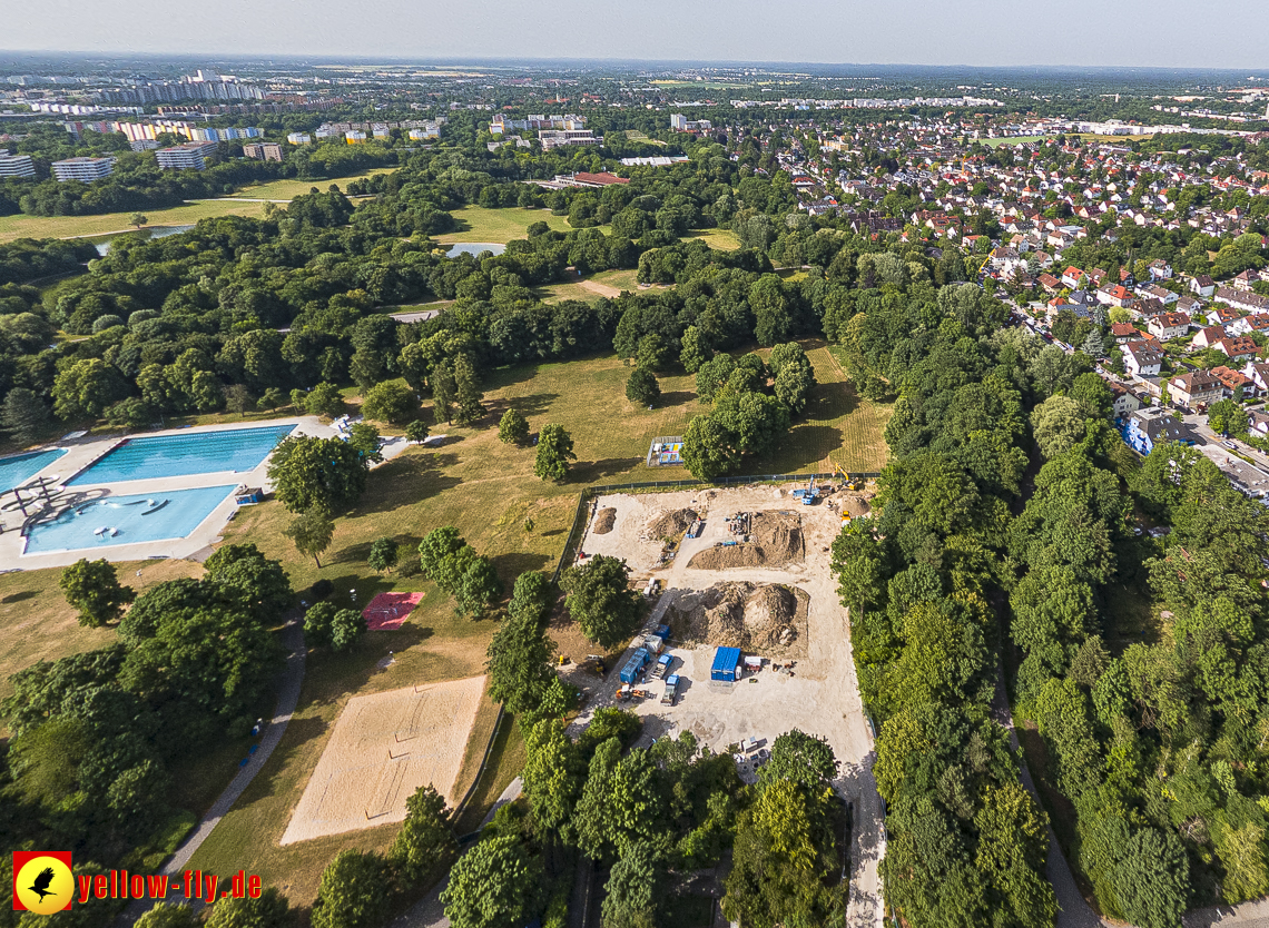 22.06.2023 - Baustelle Geothermie im Michaelibad in Berg am Laim und Neuperlach