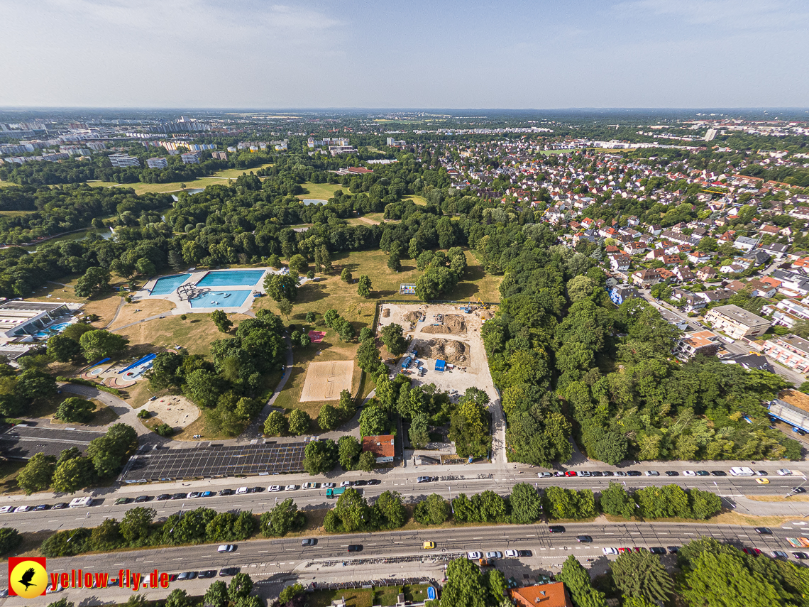 22.06.2023 - Baustelle Geothermie im Michaelibad in Berg am Laim und Neuperlach