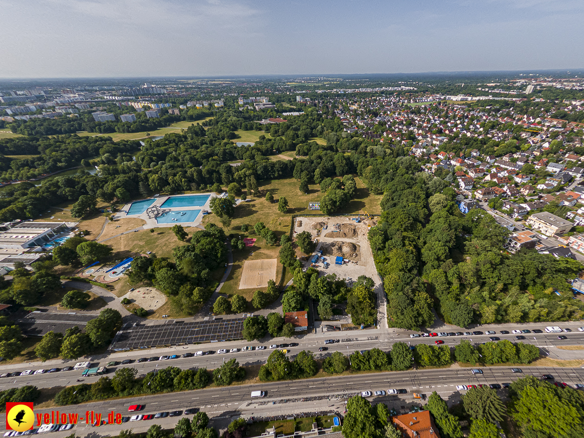 22.06.2023 - Baustelle Geothermie im Michaelibad in Berg am Laim und Neuperlach