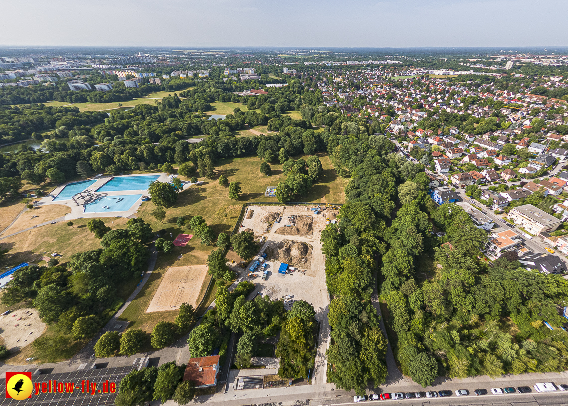 22.06.2023 - Baustelle Geothermie im Michaelibad in Berg am Laim und Neuperlach