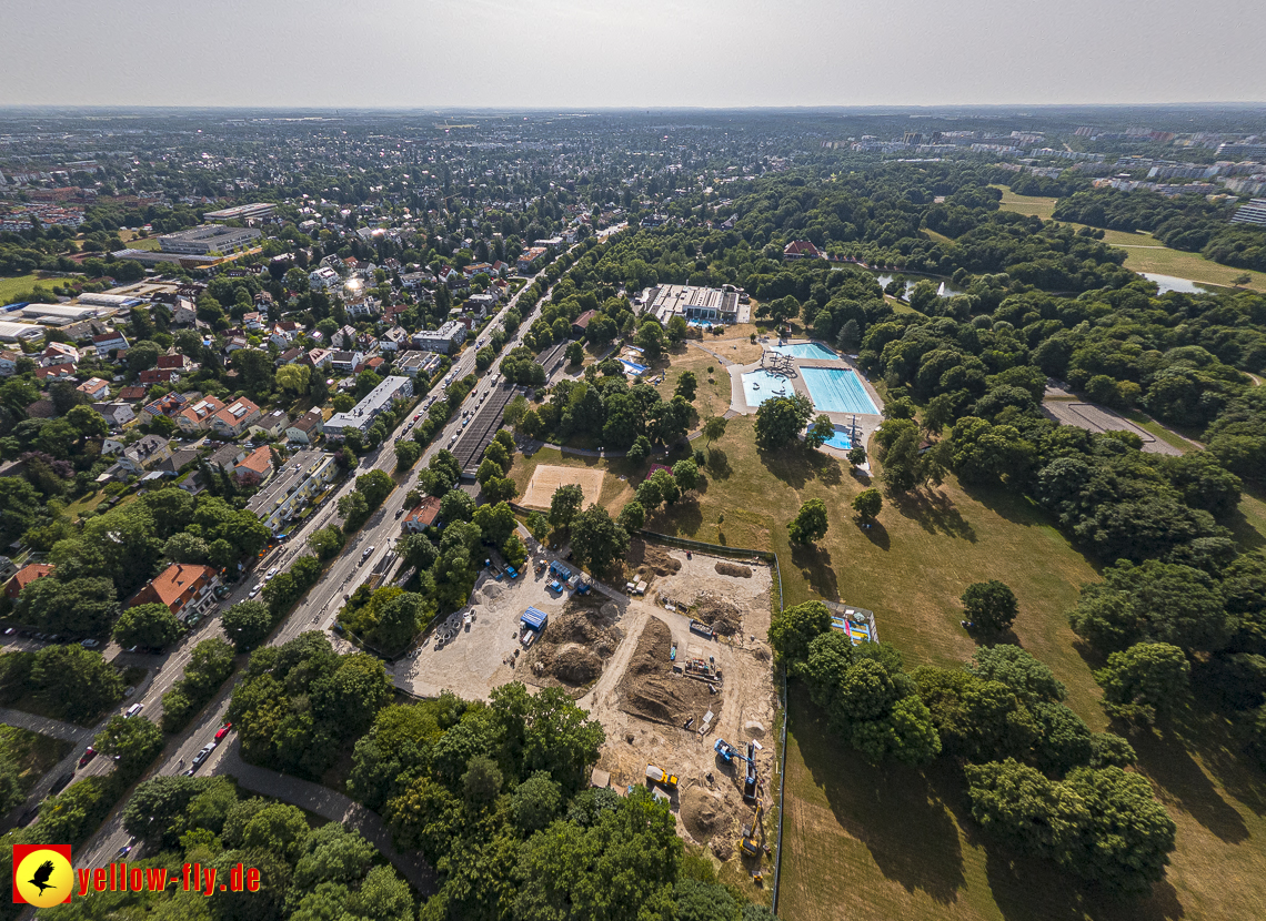 22.06.2023 - Baustelle Geothermie im Michaelibad in Berg am Laim und Neuperlach