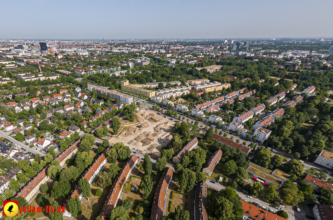 22.06.2023 - Baustelle Maikäfersiedlung zwischen Berg am Laim und Neuperlach
