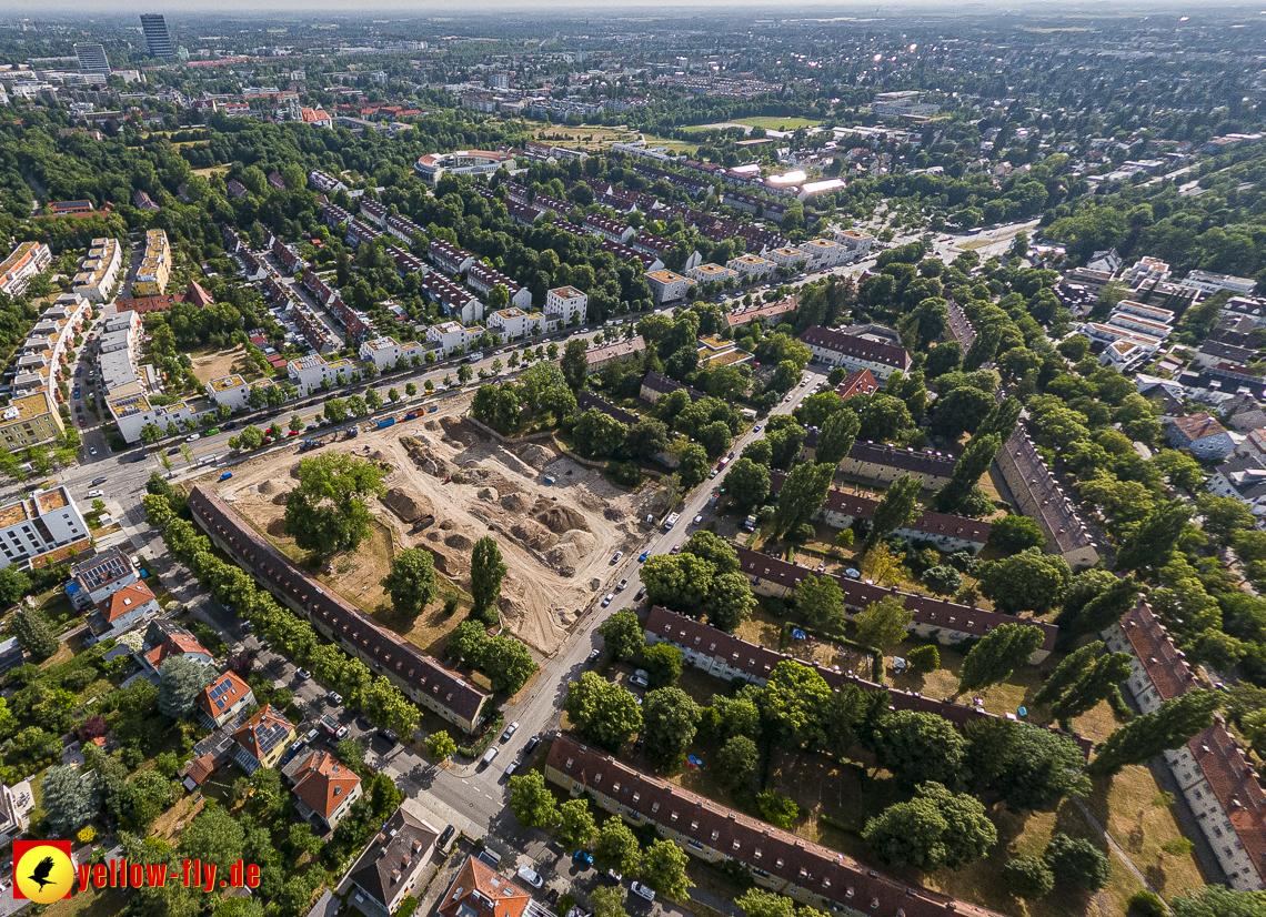 22.06.2023 - Baustelle Maikäfersiedlung zwischen Berg am Laim und Neuperlach