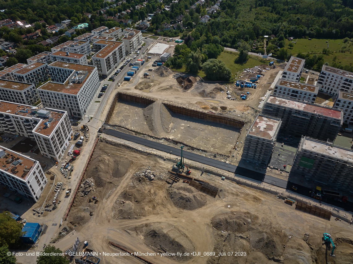 07.07.2023 - Baustelle Alexisquartier und Pandion Verde 07.07.2023 - Baustelle Alexisquartier und Pandion Verde