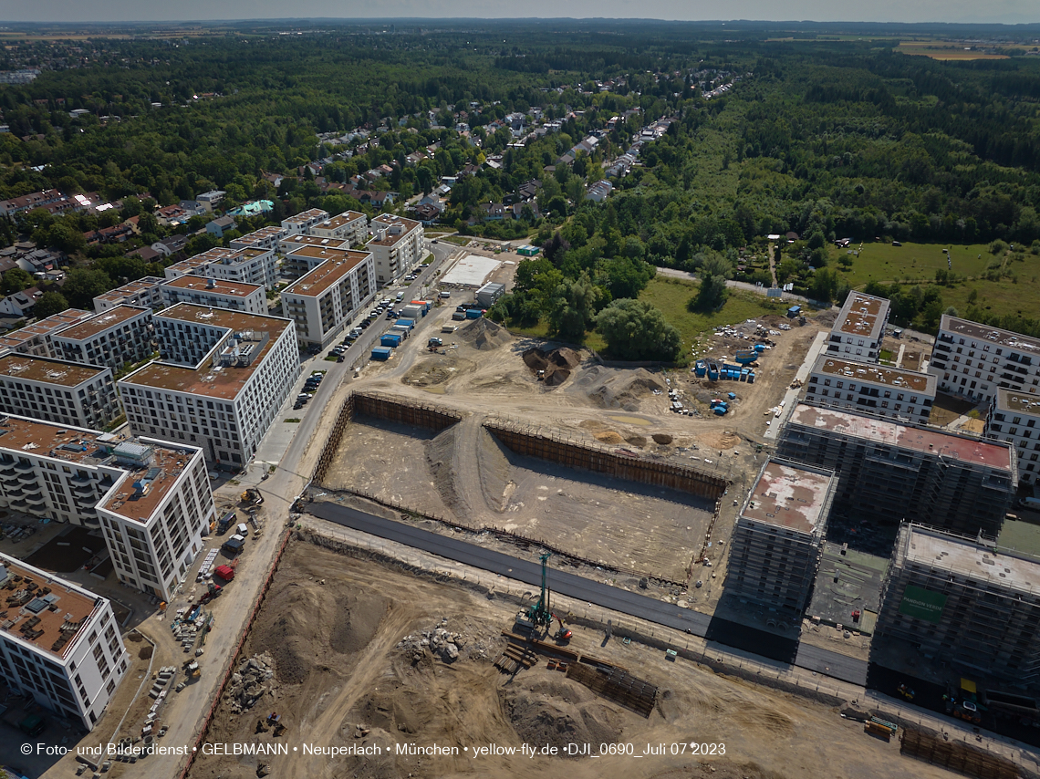 07.07.2023 - Baustelle Alexisquartier und Pandion Verde 07.07.2023 - Baustelle Alexisquartier und Pandion Verde