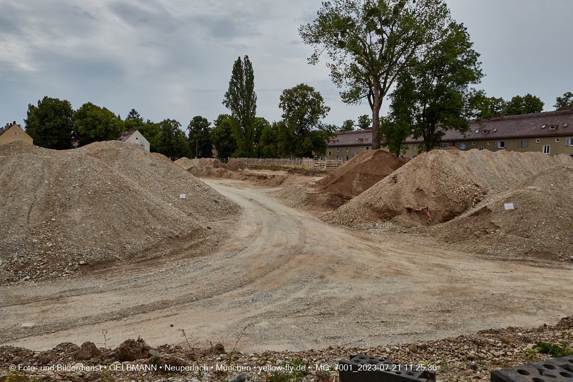 21.07.2023 - Baustelle Maikäfersiedlung in Berg am Laim und Neuperlach