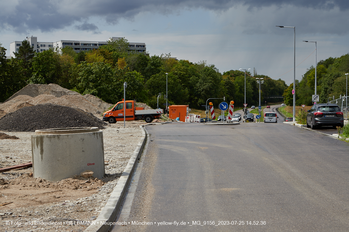 25.07.2023 - Zufahrtswege ins Alexisquartier in Neuperlach 25.07.2023 - Zufahrtswege ins Alexisquartier in Neuperlach