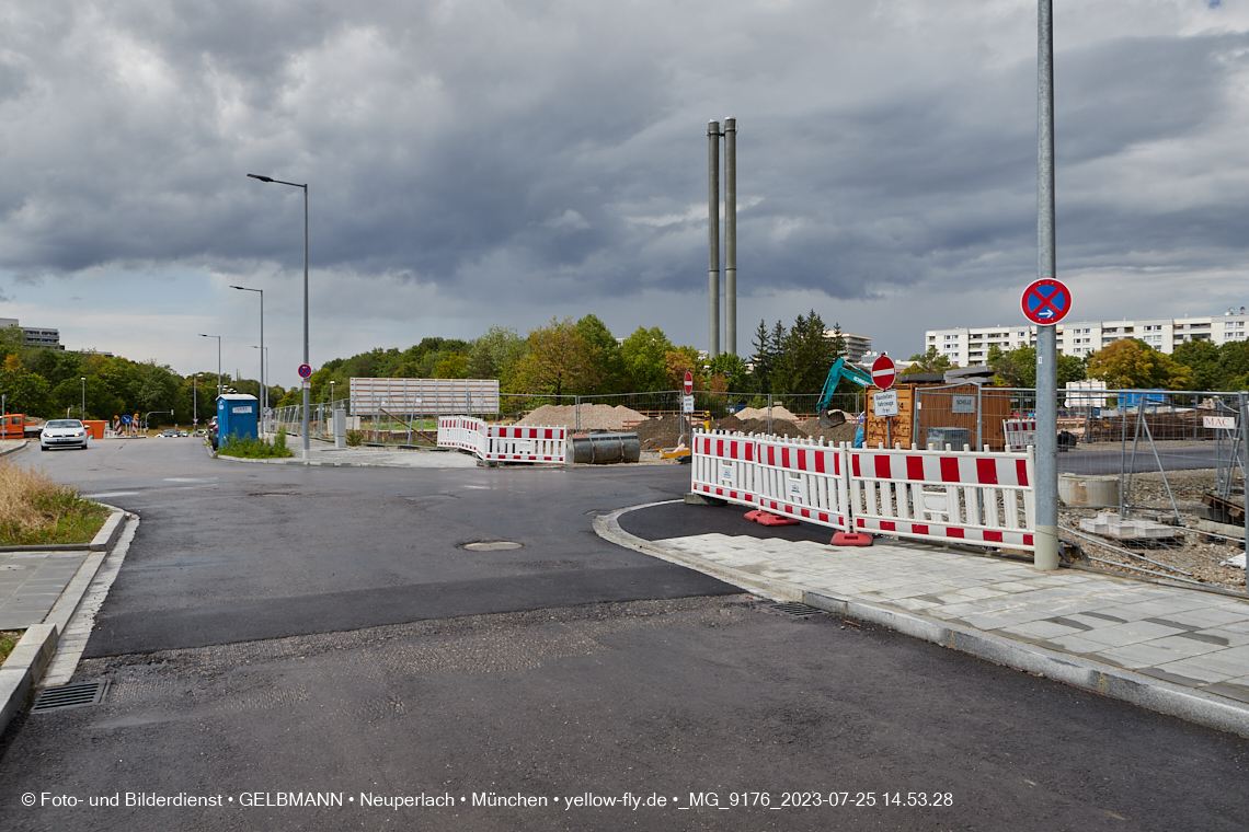 25.07.2023 - Zufahrtswege ins Alexisquartier in Neuperlach 25.07.2023 - Zufahrtswege ins Alexisquartier in Neuperlach