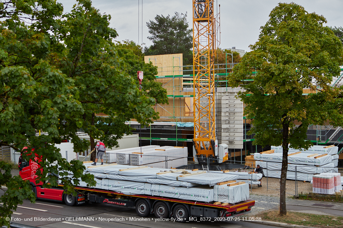 25.07.2023 - neue Wände für das Haus für Kinder in Neuperlach