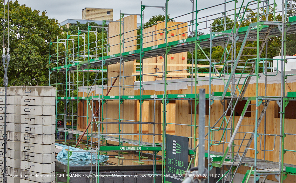 25.07.2023 - neue Wände für das Haus für Kinder in Neuperlach