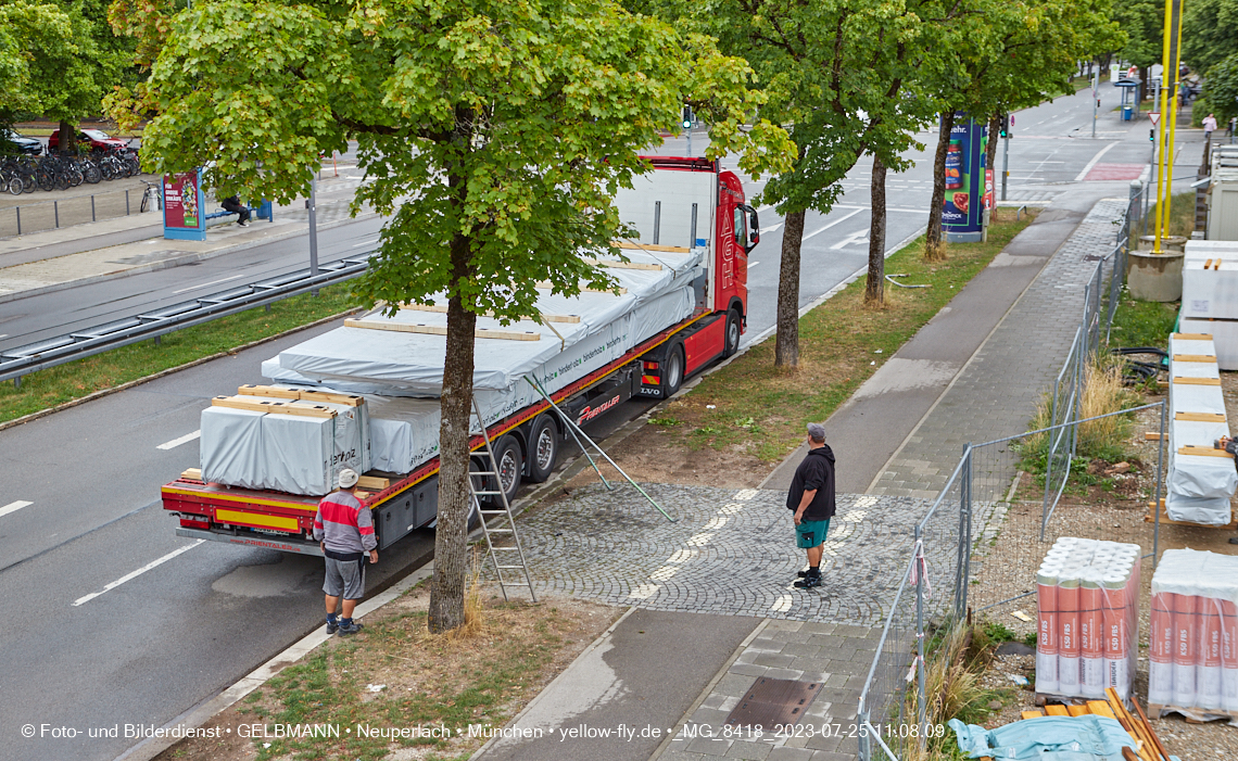 25.07.2023 - neue Wände für das Haus für Kinder in Neuperlach
