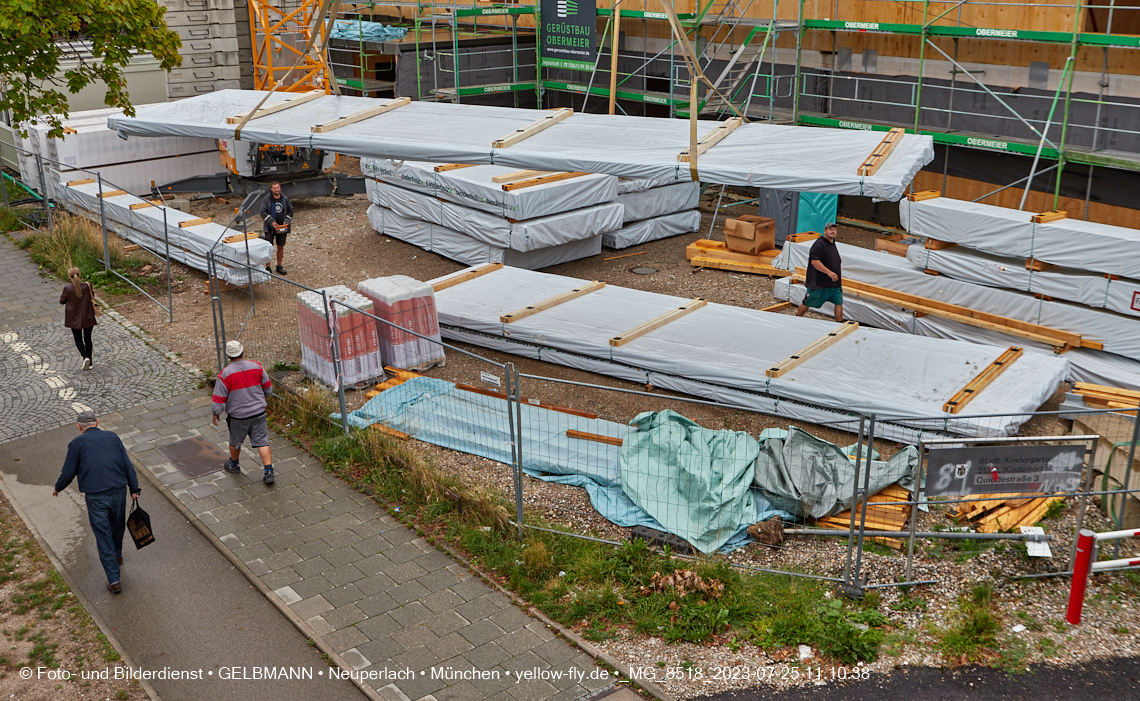 25.07.2023 - neue Wände für das Haus für Kinder in Neuperlach