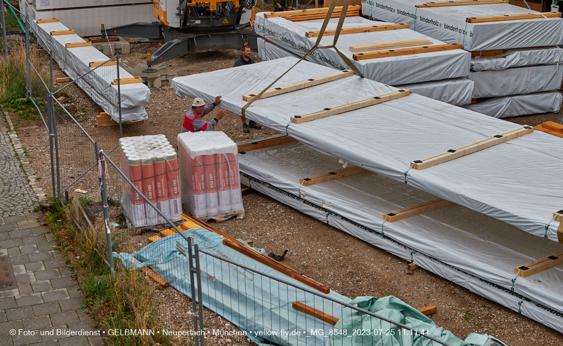 25.07.2023 - neue Wände für das Haus für Kinder in Neuperlach