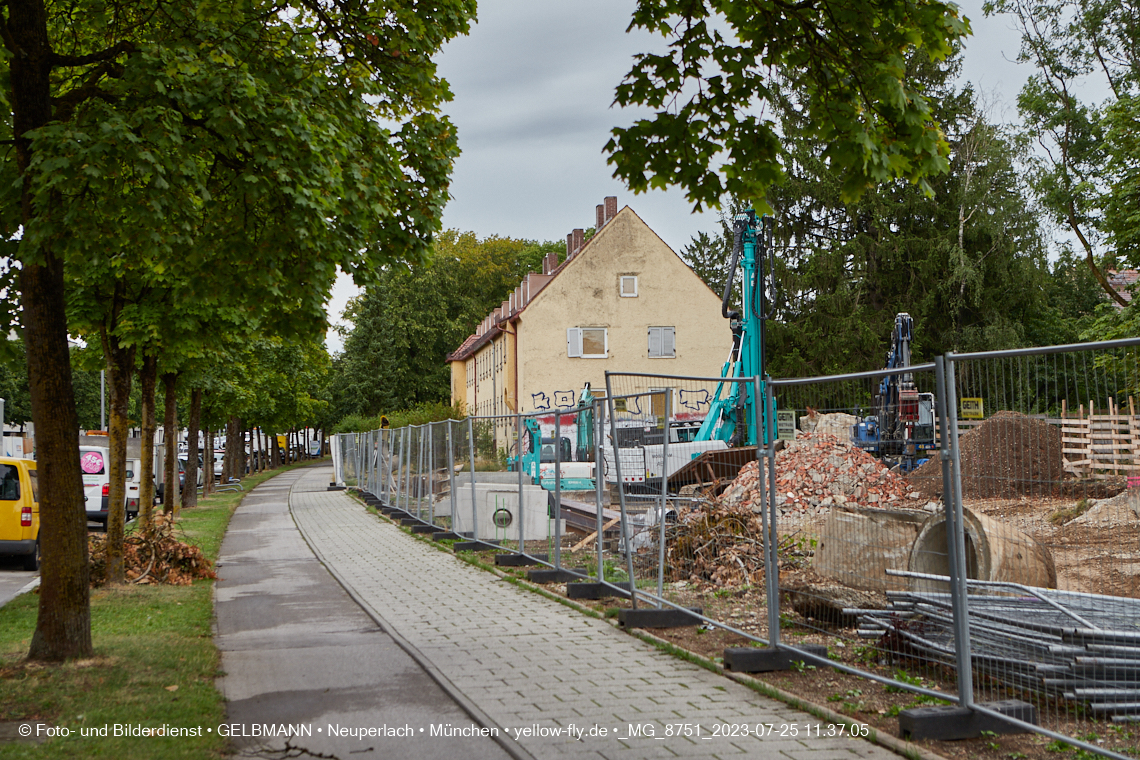 25.07.2023 - Baustelle Maikäfersiedlung in Berg am Laim und Neuperlach