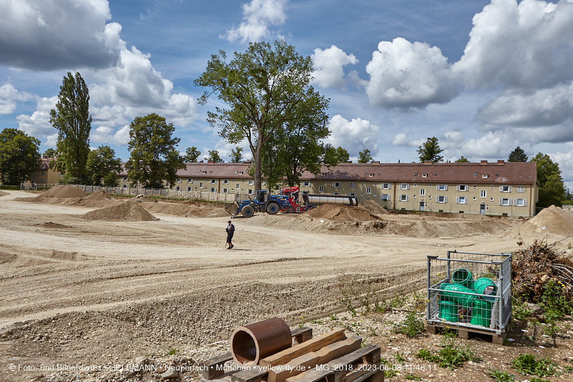 08.08.2023 - Baustelle Maikäfersiedlung in Berg am Laim und Neuperlach