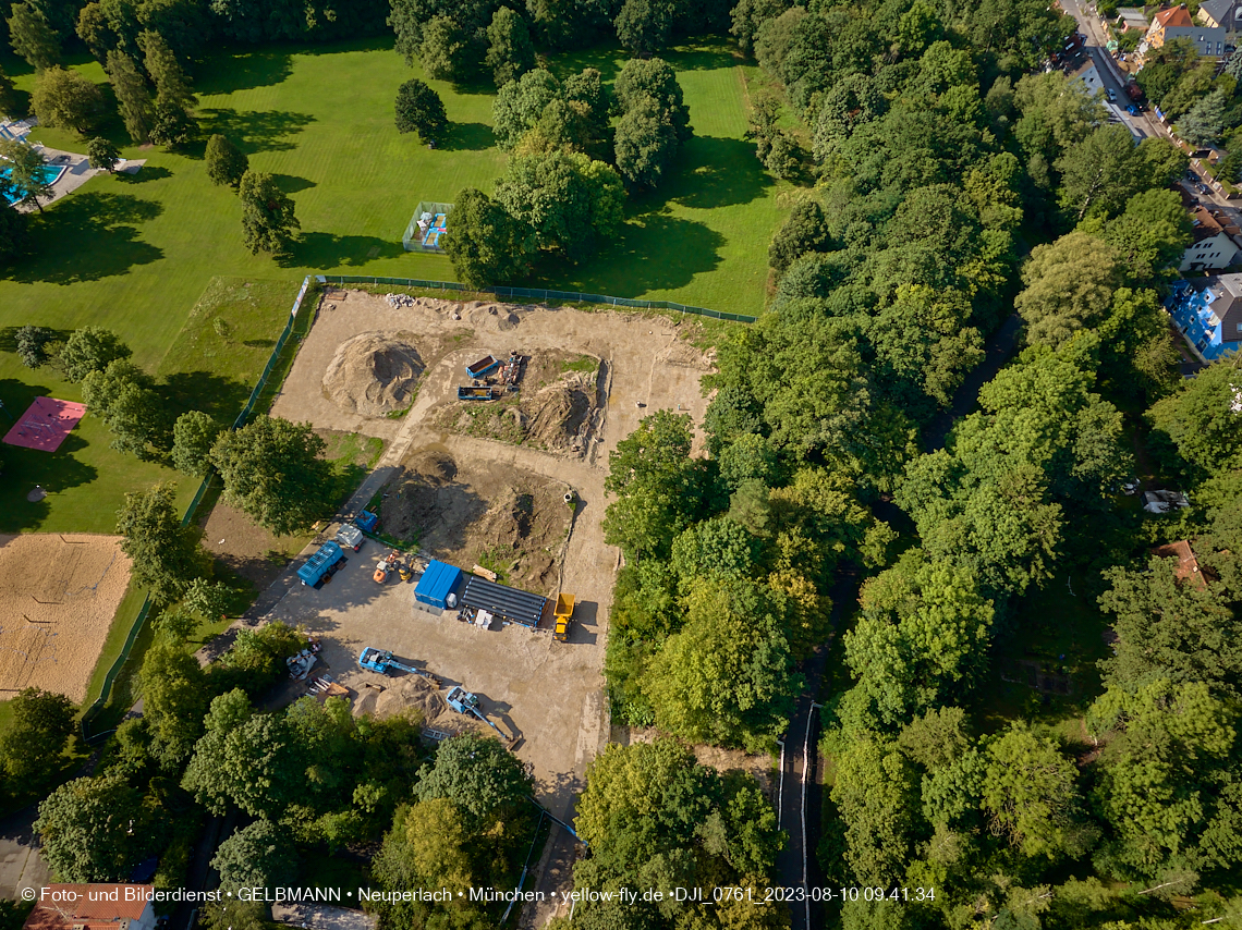 10.08.2023 - Geothermie-Bohrung im Michaelibad in Neuperlach