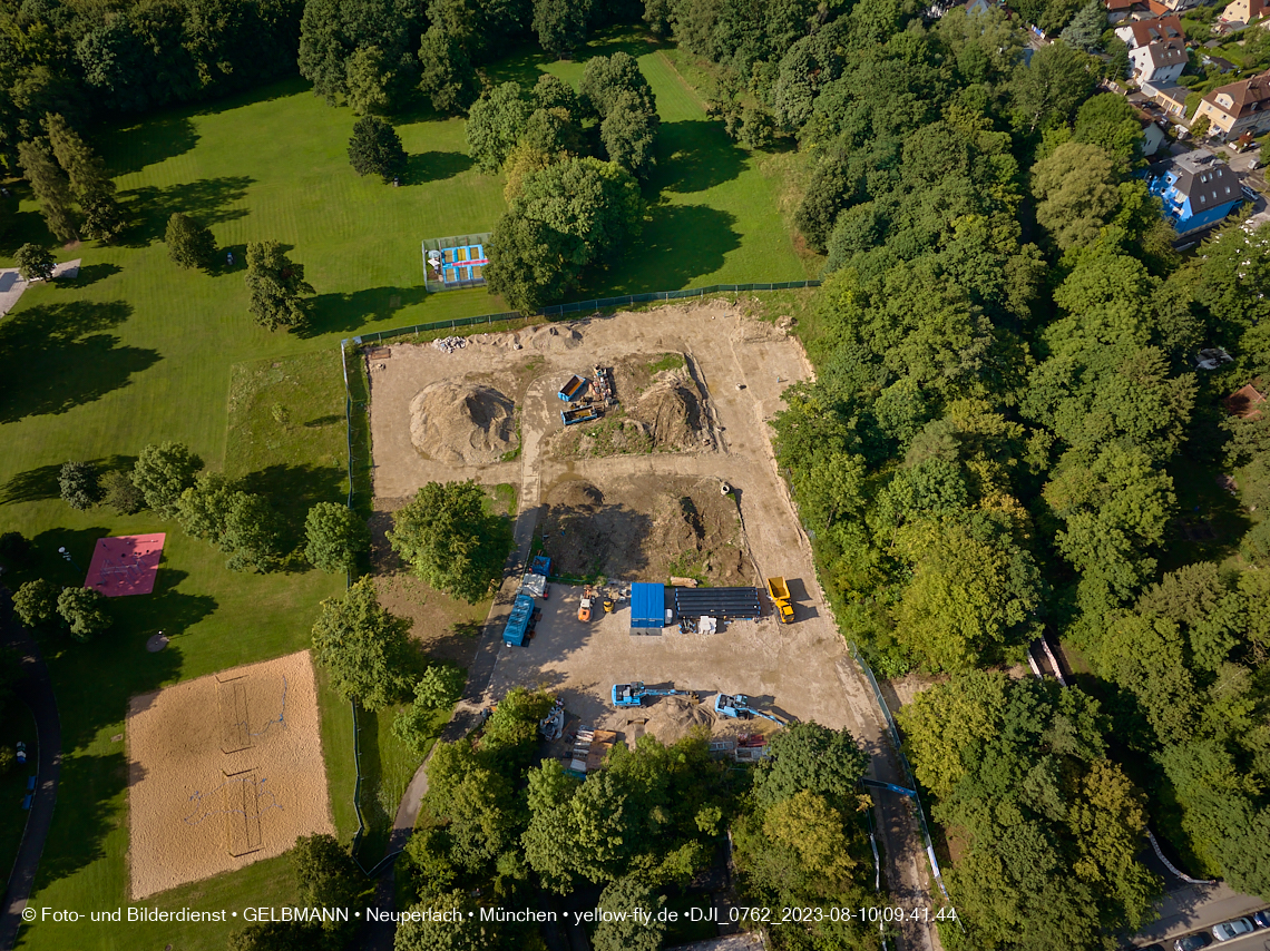 10.08.2023 - Geothermie-Bohrung im Michaelibad in Neuperlach