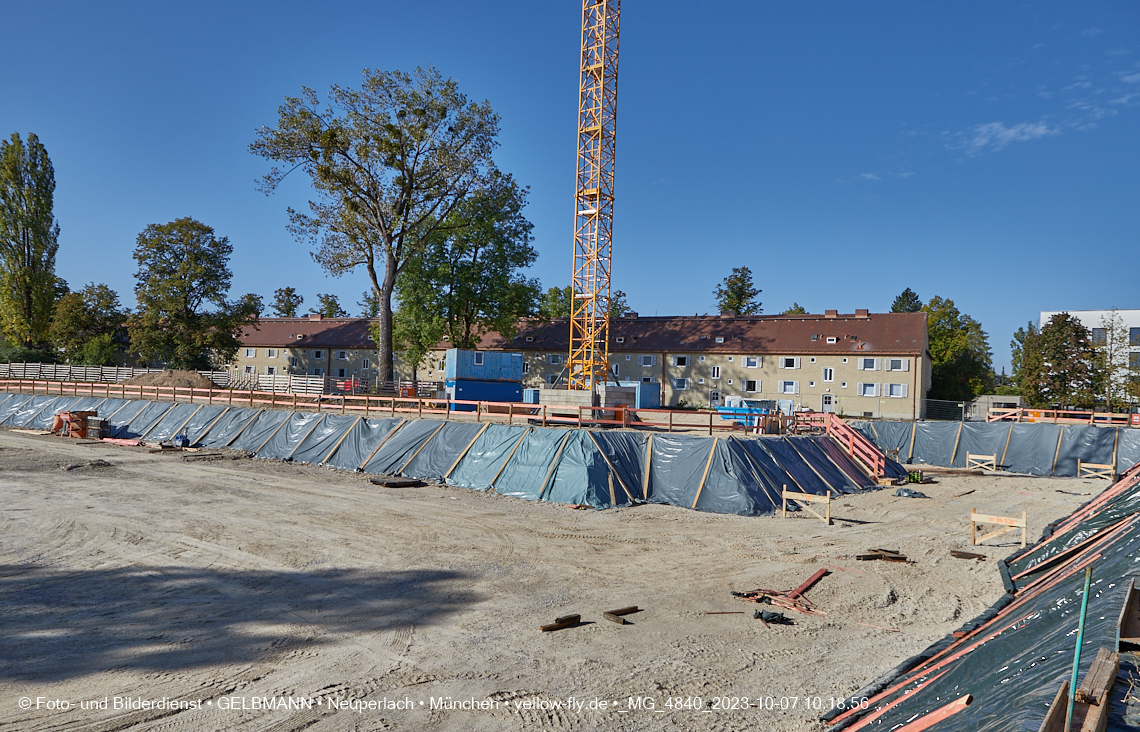 07.10.2023 - Baustelle Maikäfersiedlung in Berg am Laim und Neuperlach