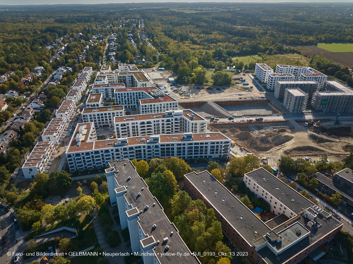 13.10.2023 - DEMOS-Baustelle und BayernHeim-Baustelle Alexisquartier udn Pandion Verde in Neuperlach 13.10.2023 - DEMOS-Baustelle und BayernHeim-Baustelle Alexisquartier udn Pandion Verde in Neuperlach