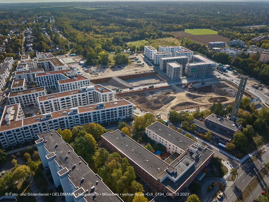 13.10.2023 - DEMOS-Baustelle und BayernHeim-Baustelle Alexisquartier udn Pandion Verde in Neuperlach 13.10.2023 - DEMOS-Baustelle und BayernHeim-Baustelle Alexisquartier udn Pandion Verde in Neuperlach