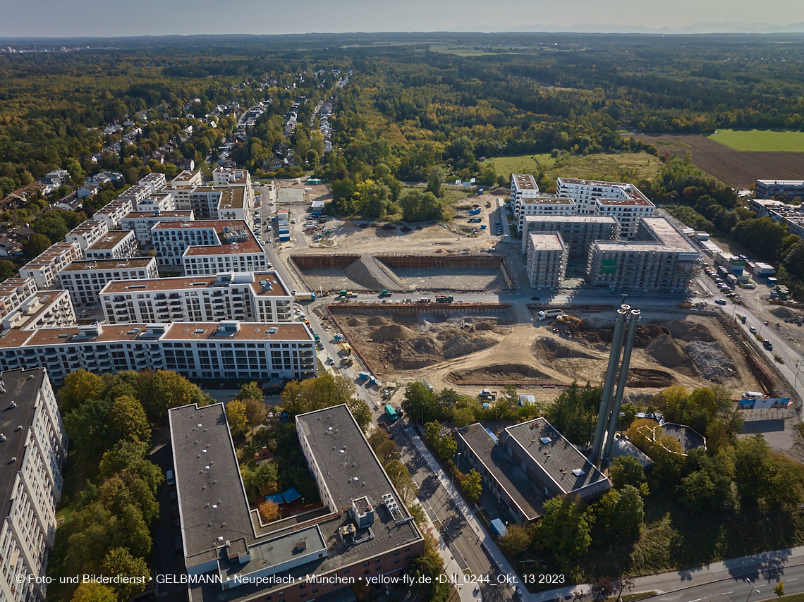 13.10.2023 - DEMOS-Baustelle und BayernHeim-Baustelle Alexisquartier udn Pandion Verde in Neuperlach 13.10.2023 - DEMOS-Baustelle und BayernHeim-Baustelle Alexisquartier udn Pandion Verde in Neuperlach