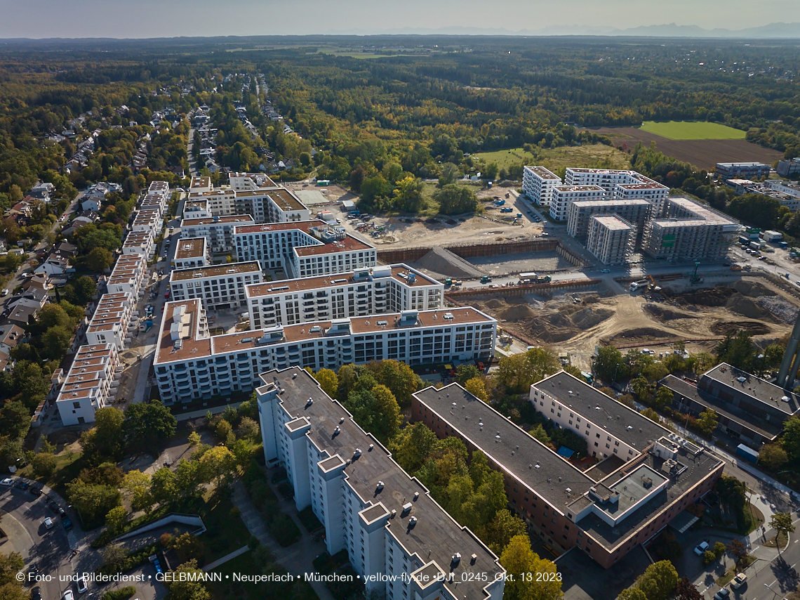 13.10.2023 - DEMOS-Baustelle und BayernHeim-Baustelle Alexisquartier udn Pandion Verde in Neuperlach 13.10.2023 - DEMOS-Baustelle und BayernHeim-Baustelle Alexisquartier udn Pandion Verde in Neuperlach