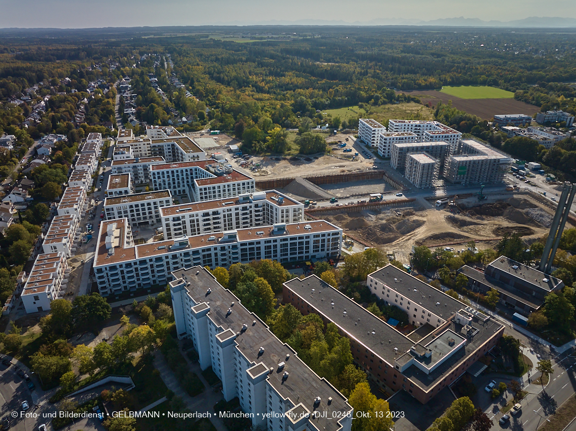 13.10.2023 - DEMOS-Baustelle und BayernHeim-Baustelle Alexisquartier udn Pandion Verde in Neuperlach 13.10.2023 - DEMOS-Baustelle und BayernHeim-Baustelle Alexisquartier udn Pandion Verde in Neuperlach