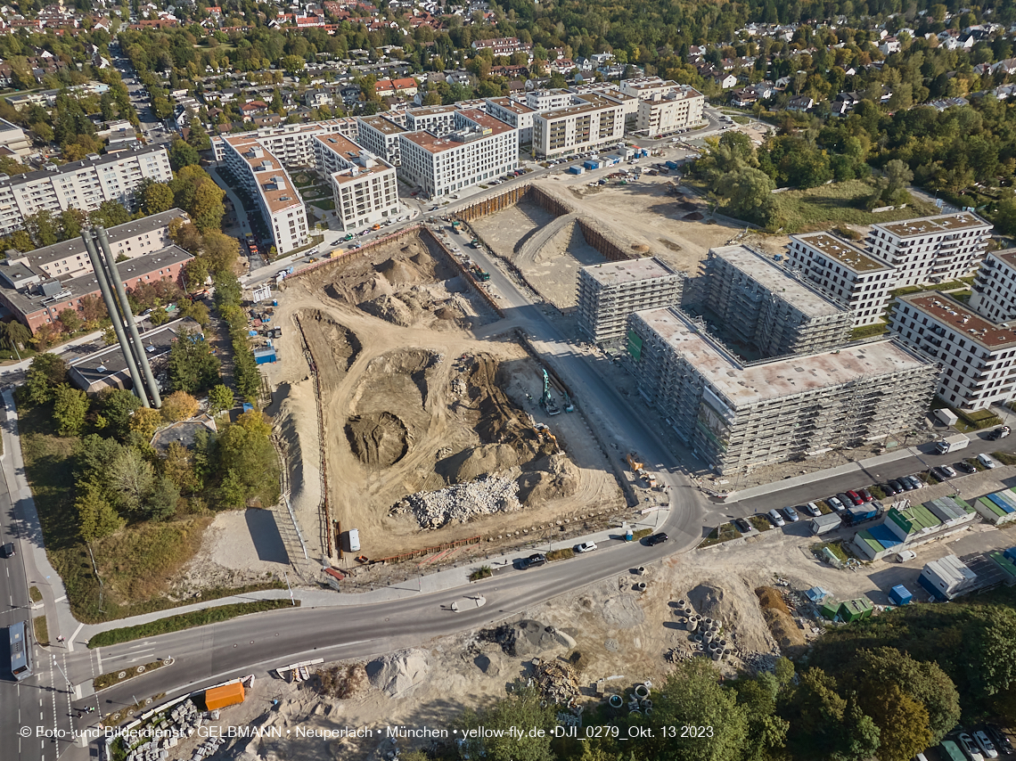 13.10.2023 - DEMOS-Baustelle und BayernHeim-Baustelle Alexisquartier udn Pandion Verde in Neuperlach 13.10.2023 - DEMOS-Baustelle und BayernHeim-Baustelle Alexisquartier udn Pandion Verde in Neuperlach