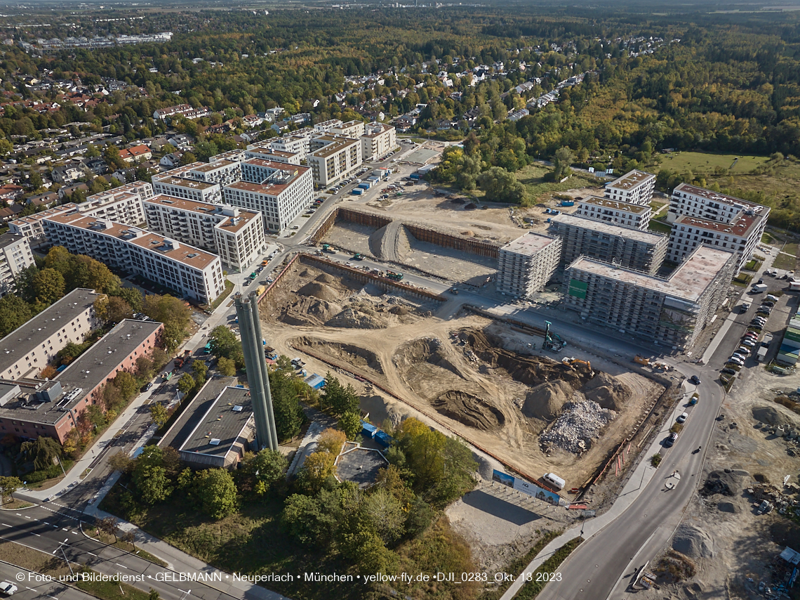 13.10.2023 - DEMOS-Baustelle und BayernHeim-Baustelle Alexisquartier udn Pandion Verde in Neuperlach 13.10.2023 - DEMOS-Baustelle und BayernHeim-Baustelle Alexisquartier udn Pandion Verde in Neuperlach