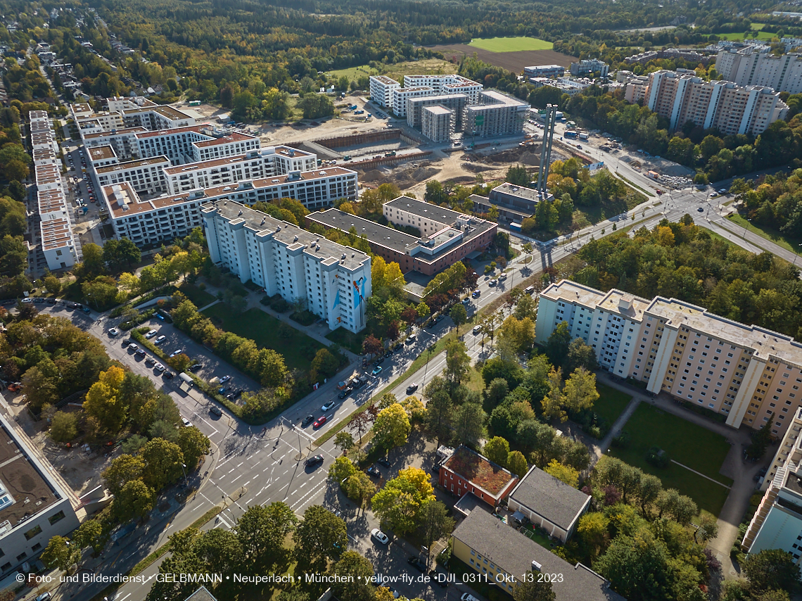 13.10.2023 - DEMOS-Baustelle und BayernHeim-Baustelle Alexisquartier udn Pandion Verde in Neuperlach 13.10.2023 - DEMOS-Baustelle und BayernHeim-Baustelle Alexisquartier udn Pandion Verde in Neuperlach