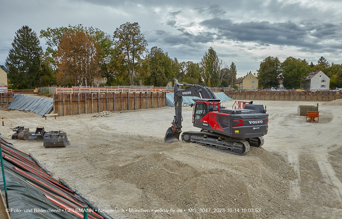 14.10.2023 - Baustelle Maikäfersiedlung in Berg am Laim und Neuperlach