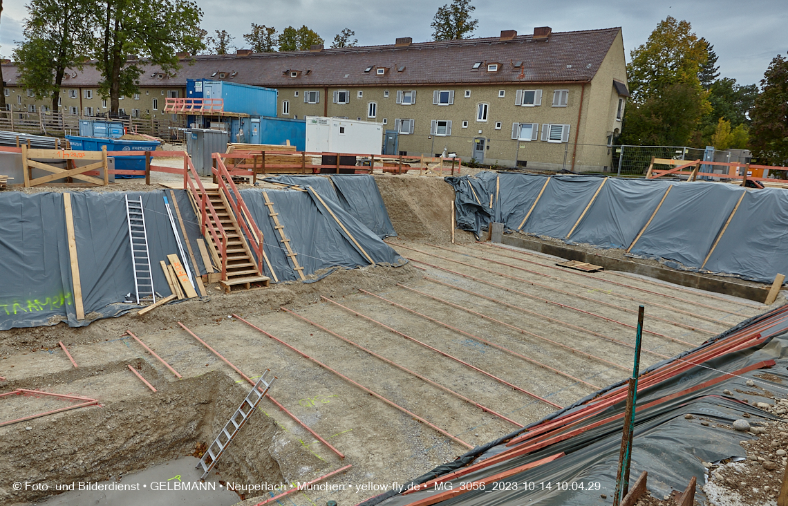14.10.2023 - Baustelle Maikäfersiedlung in Berg am Laim und Neuperlach