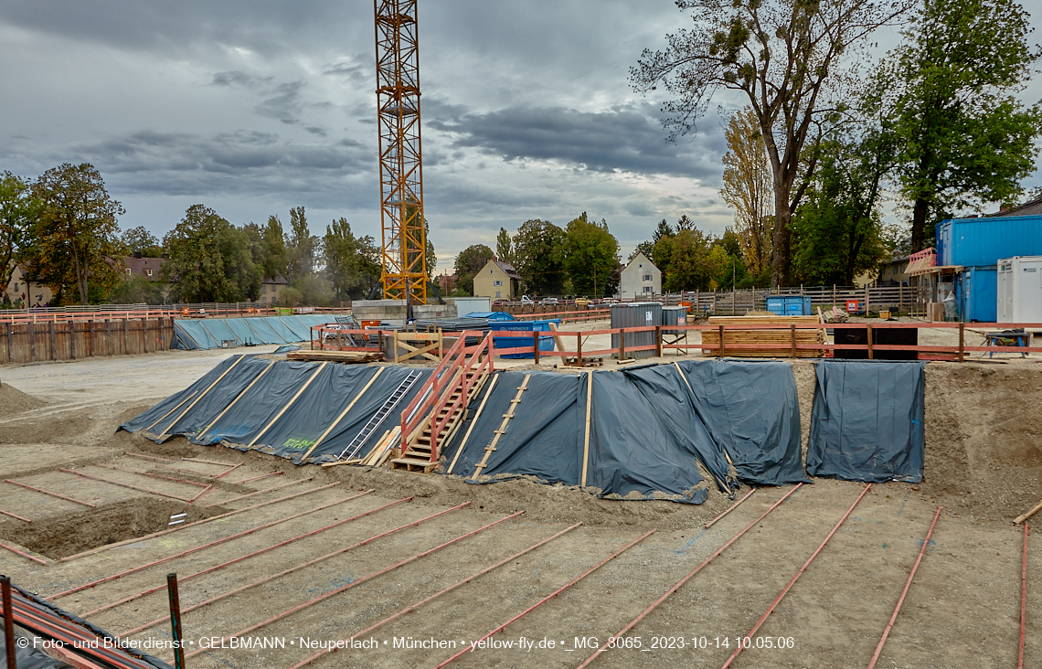 14.10.2023 - Baustelle Maikäfersiedlung in Berg am Laim und Neuperlach