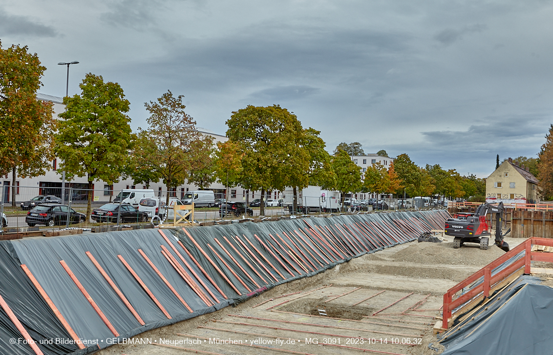 14.10.2023 - Baustelle Maikäfersiedlung in Berg am Laim und Neuperlach