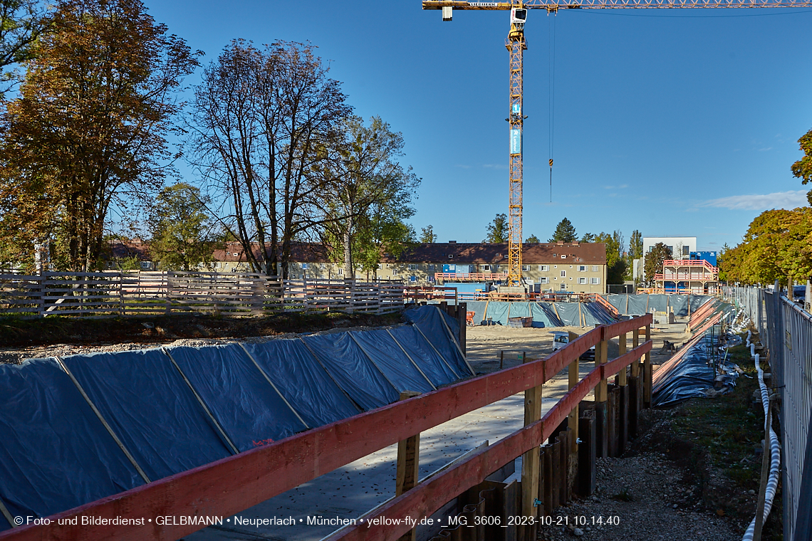 21.10.2023 - Baustelle Maikäfersiedlung in Berg am Laim und Neuperlach